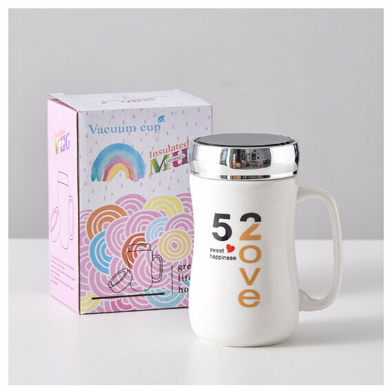 新款陶瓷水杯【401-500ml】【520彩盒裝】 