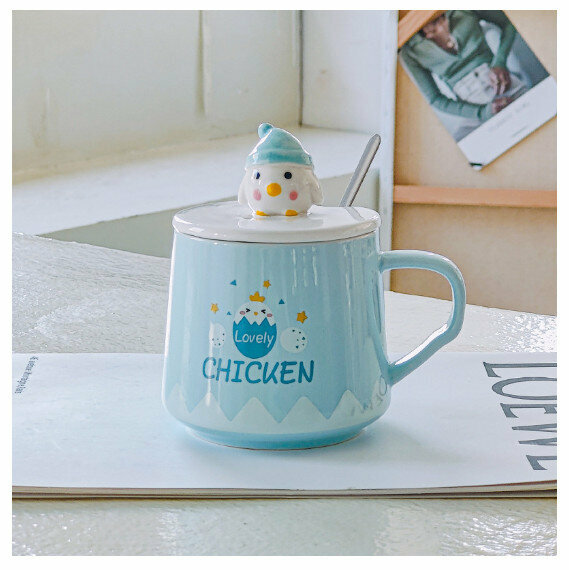 新款陶瓷水杯【301-400ml】【D款】 