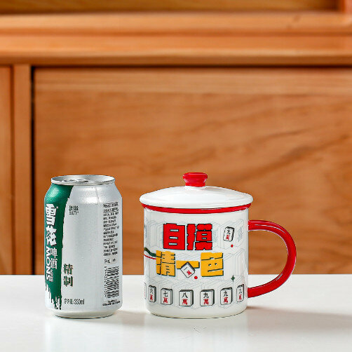 新款陶瓷杯水杯（截胡大四喜  CY469-450ml）