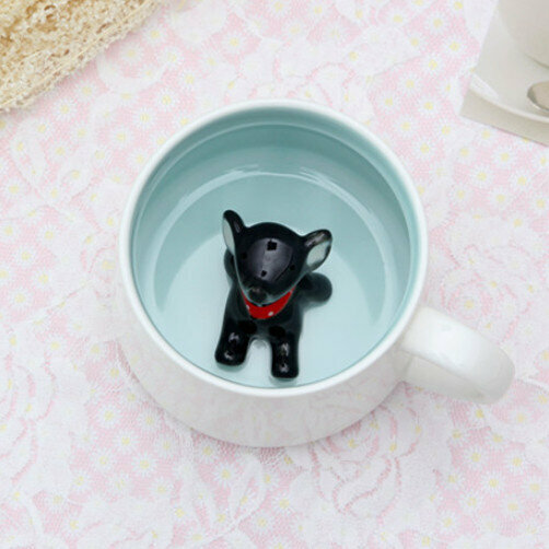 新款陶瓷馬克杯水杯（白杯-小象 400ml）