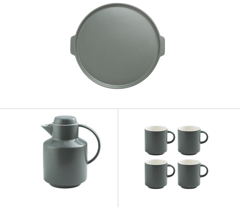 熱賣陶瓷茶具禮品套裝（北歐灰禮盒-6件套）