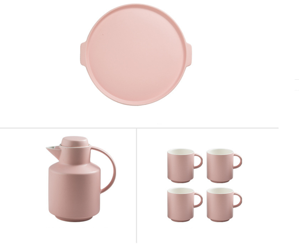 熱賣陶瓷茶具禮品套裝（櫻桃粉禮盒-6件套）