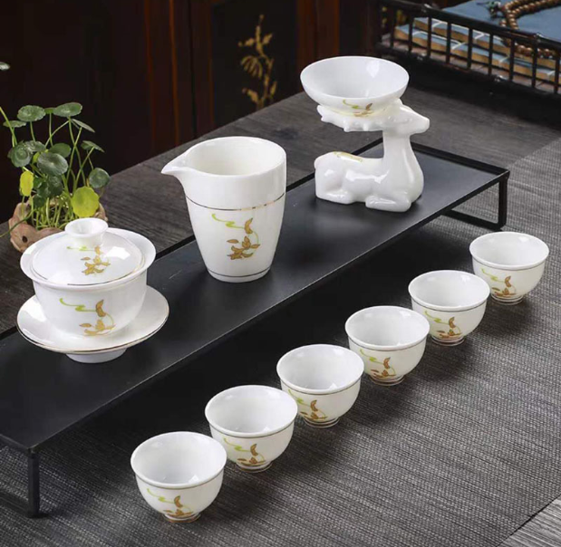 熱賣功夫茶具(羊脂玉玉蘭花10頭禮盒裝)