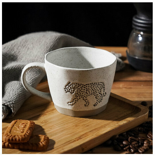 熱賣咖啡馬克杯陶瓷杯【豹子咖啡杯-單杯】(容量301-400ml)