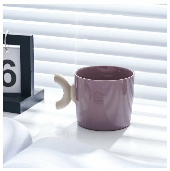 Hot Selling Ceramic Mug Coffee Cup [Purple Porcelain Ceramic Mug, Single Cup] (Capacity 301-400ml)