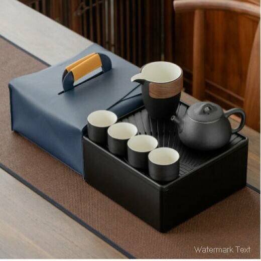 熱賣功夫茶具套裝（純黑茶壺+公道杯套組）