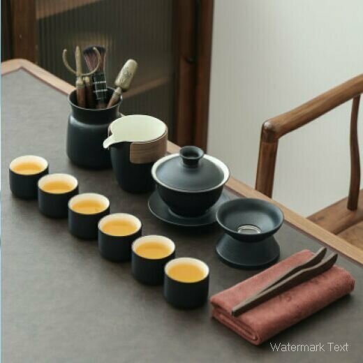 熱賣黑陶功夫茶具套裝（11頭蓋碗-禮盒）