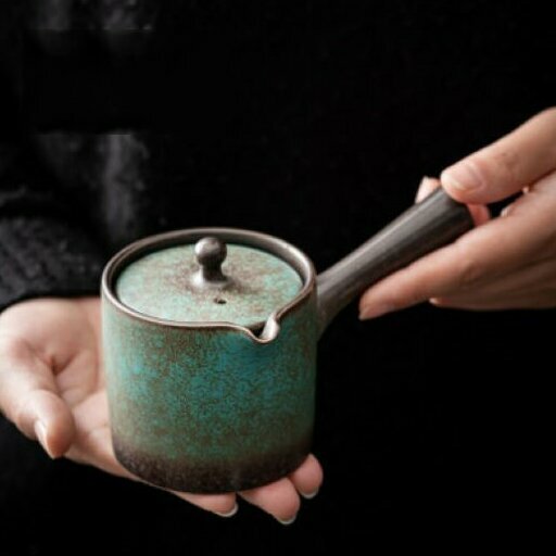 Hot Selling Sancai Gaiwan Kung Fu Tea Set (Side Handle Kettle - Malachite Green)