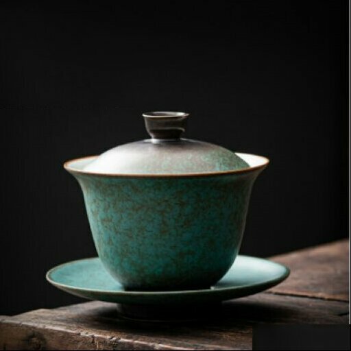 Hot Selling Sancai Gaiwan Kung Fu Tea Set (Gaiwan - Malachite Green)