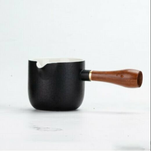 Hot selling Sancai bowl kungfu tea set (black pottery side-handled fair cup)
