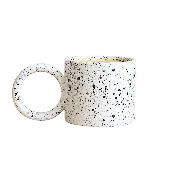 Hot selling big ears ceramic mug (splashed ink)