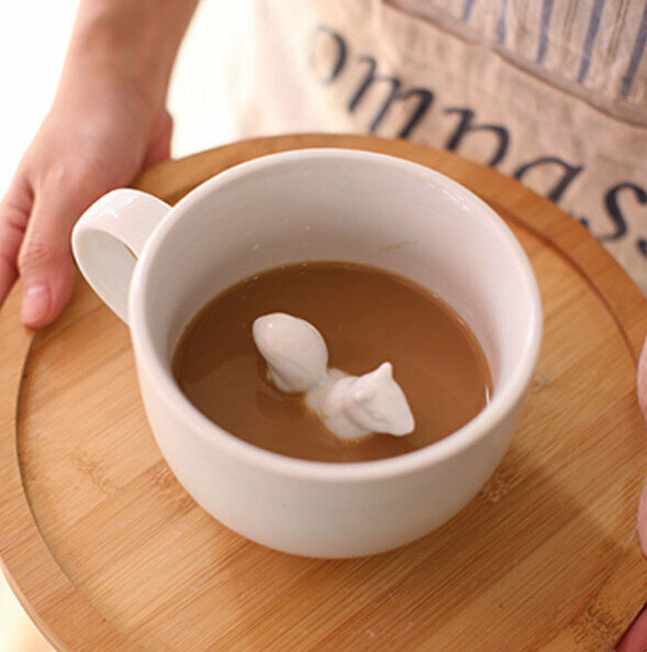 Popular 3D animal relief mug (squirrel)