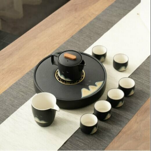 爆款功夫茶具套裝（遠山手執壺小套裝+幹泡盤）