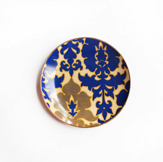 Popular Bohemian Ceramic Western Plate (Blue)