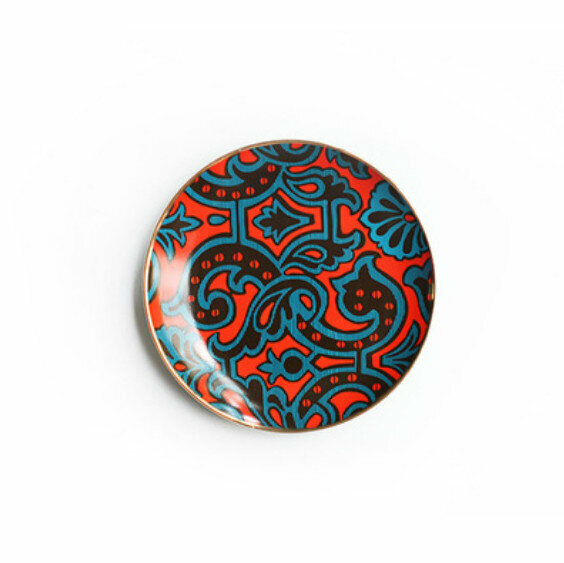 Popular Bohemian Ceramic Western Plate (Orange)
