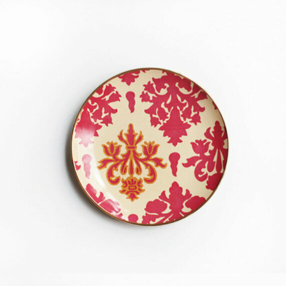 Popular Bohemian Ceramic Western Plate (Pink)