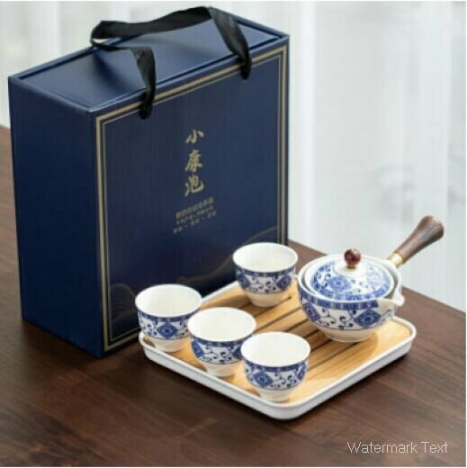 爆款陶瓷功夫茶具（小康泡-青花款禮盒）