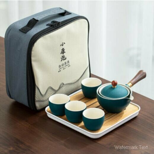爆款陶瓷功夫茶具（小康泡陸行茶具套裝-黛綠色）