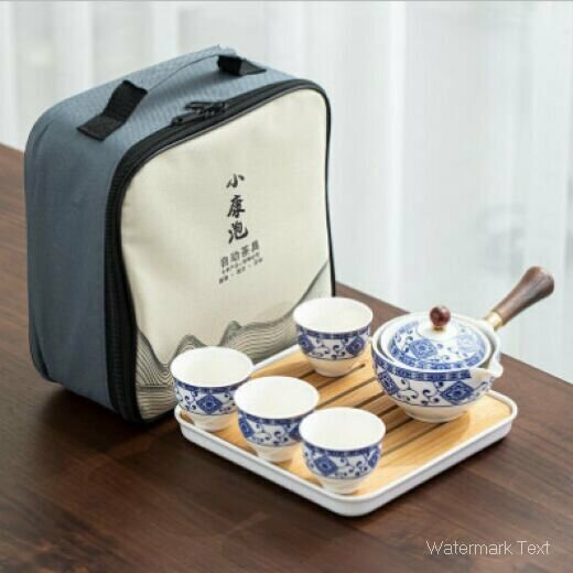 爆款陶瓷功夫茶具（小康泡陸行茶具套裝-青花款）