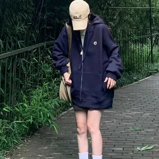 Hot selling hooded sweatshirt jacket [Navy Blue] Sizes [S-XL] [Please contact customer service to confirm the delivery size after placing the order]
