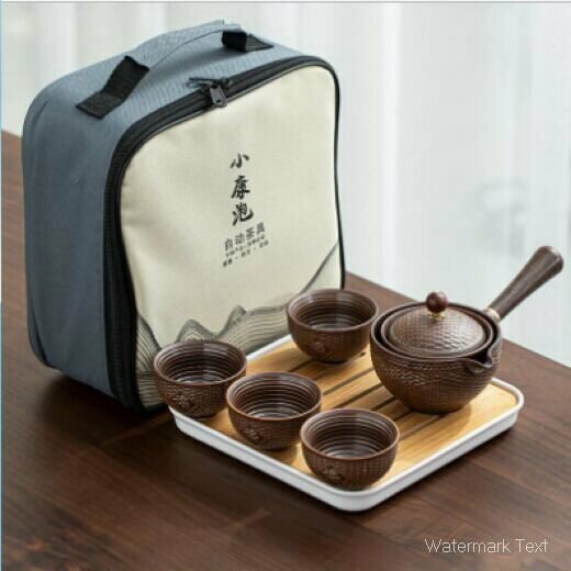 爆款陶瓷功夫茶具（小康泡陸行茶具套裝-柴燒編織款）