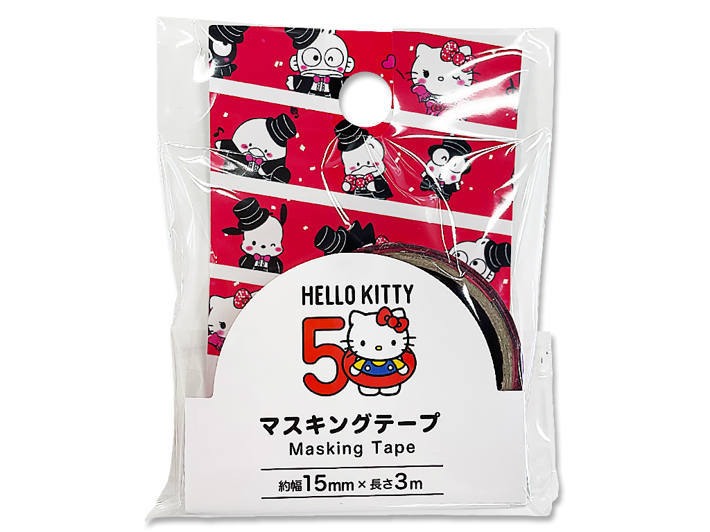 Hello Kitty 50週年紙膠帶/Diva 15mm x 3m