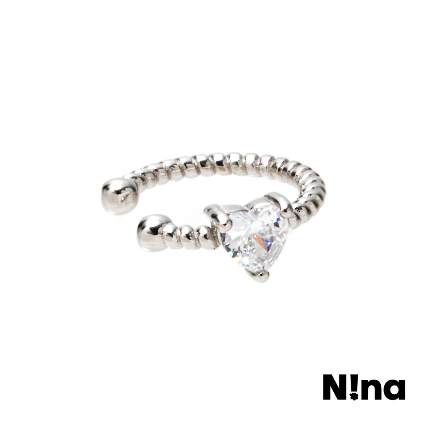 平價飾品,Nina聯名款,純銀,愛心,耳扣