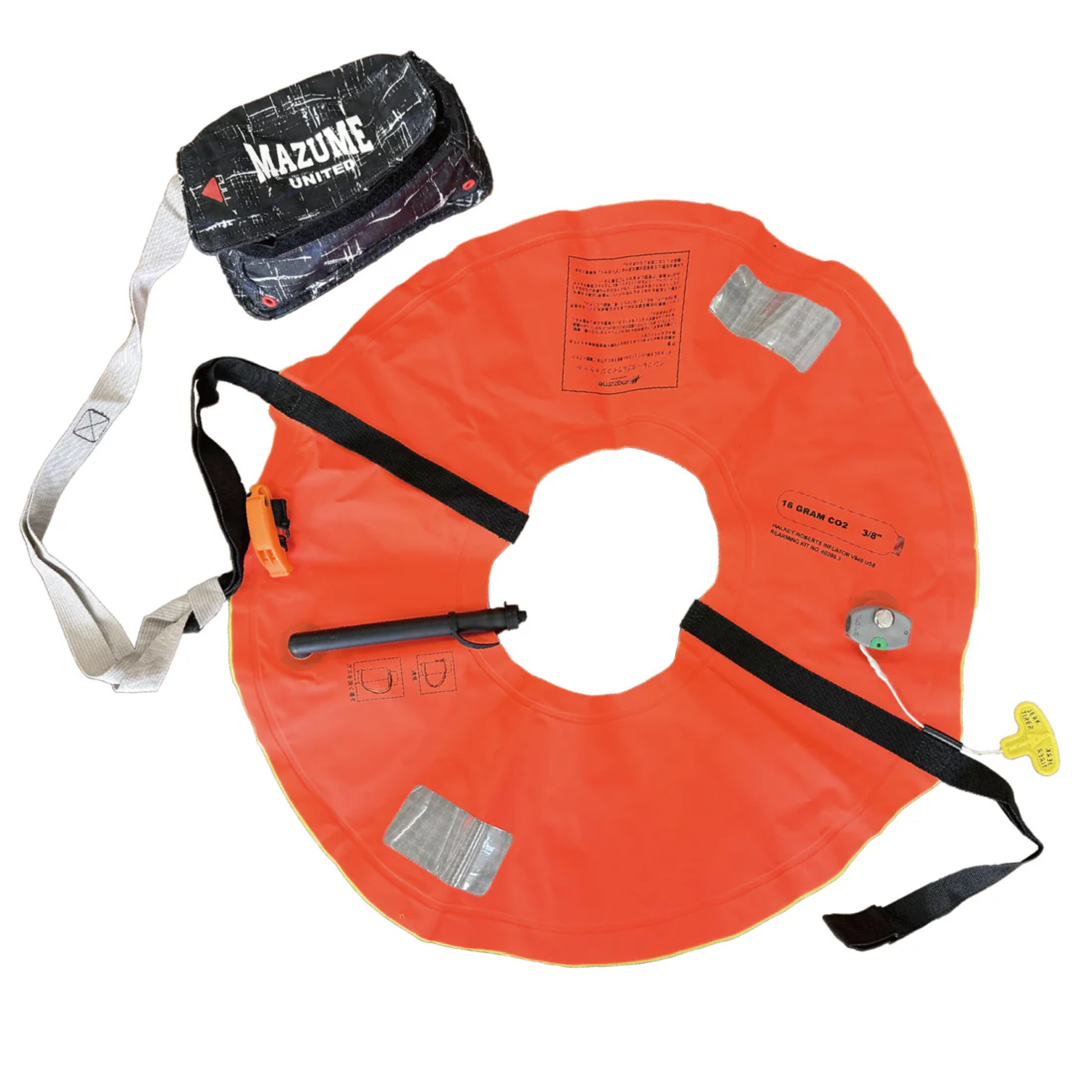 MAZUME フィッシングベルト ブラックインフレータブルライフジャケット付き MAZUME フィッシングベルト ブラックインフレータブルライフジャケット