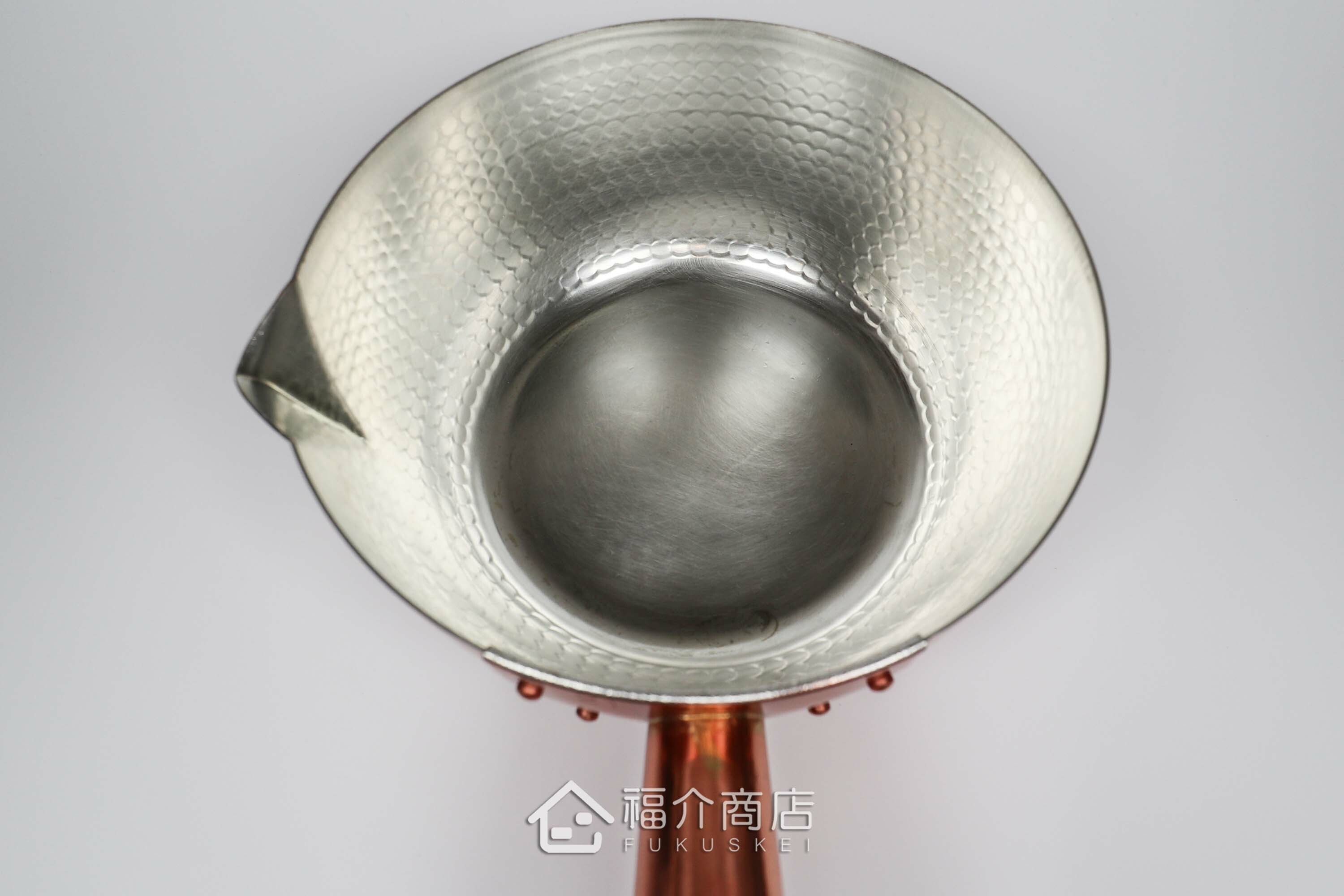 煮菜用的有鍋嘴設計銅製雪平鍋內層上錫