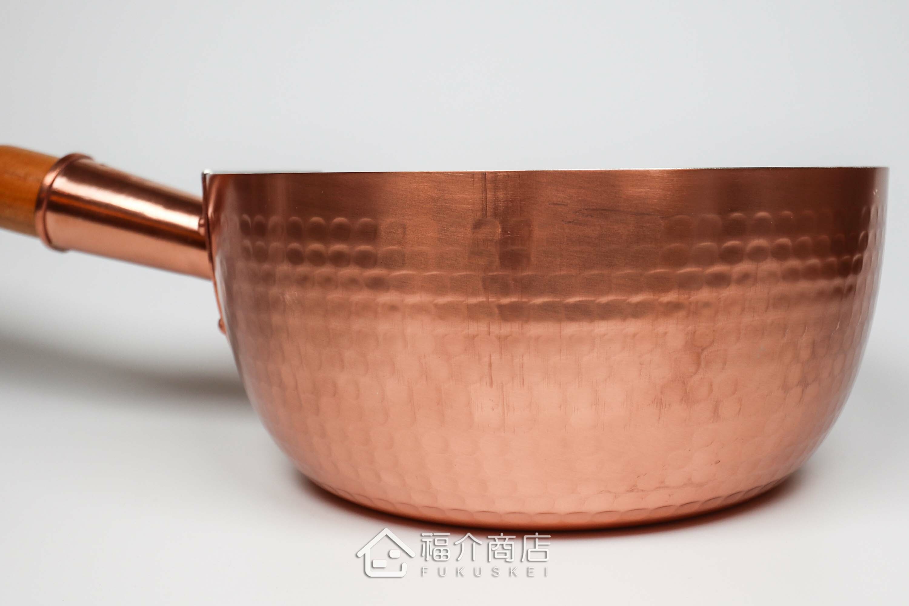 煮菜用的有鍋嘴設計銅製雪平鍋內層上錫