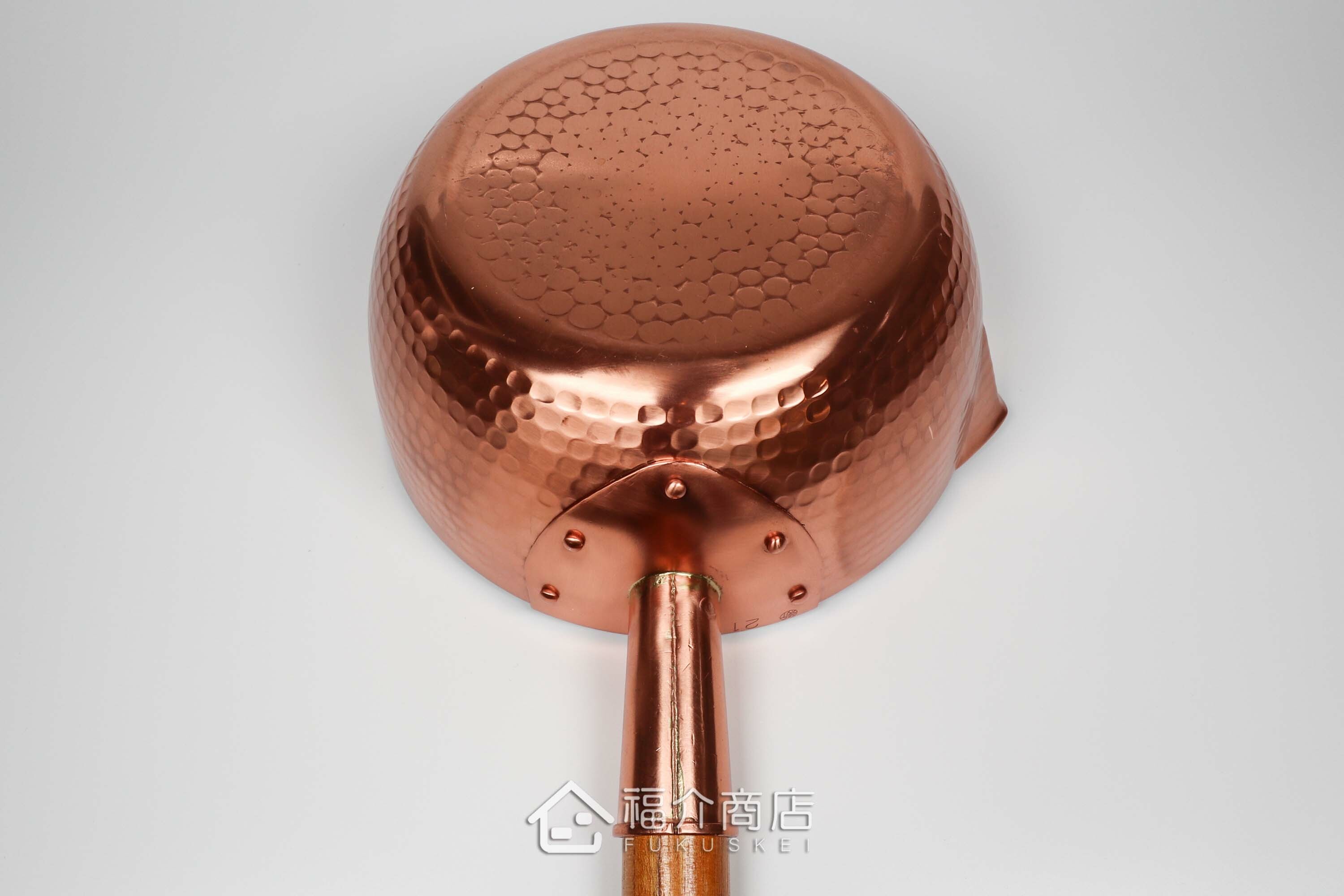 煮菜用的有鍋嘴設計銅製雪平鍋內層上錫