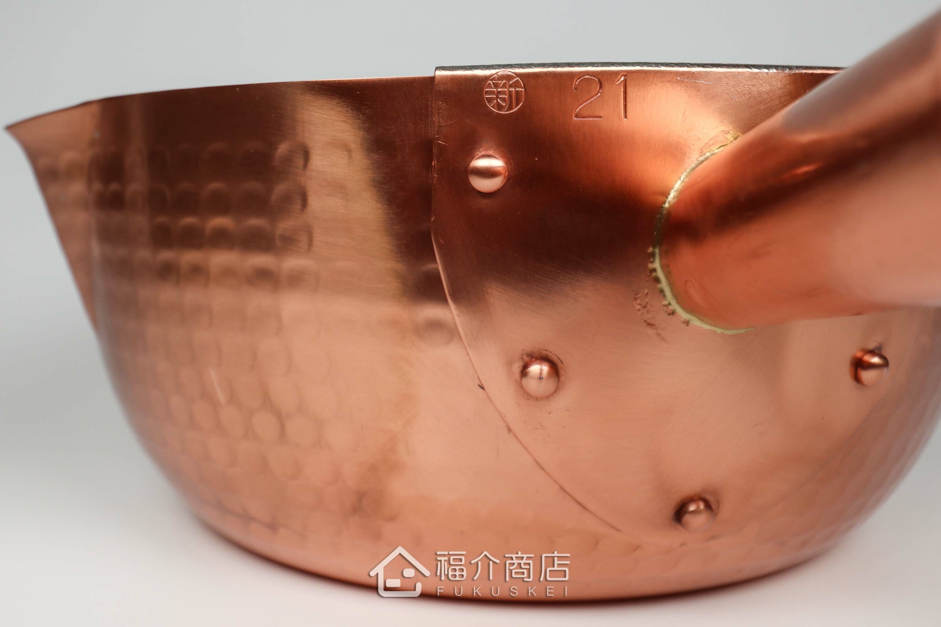 煮菜用的有鍋嘴設計銅製雪平鍋內層上錫