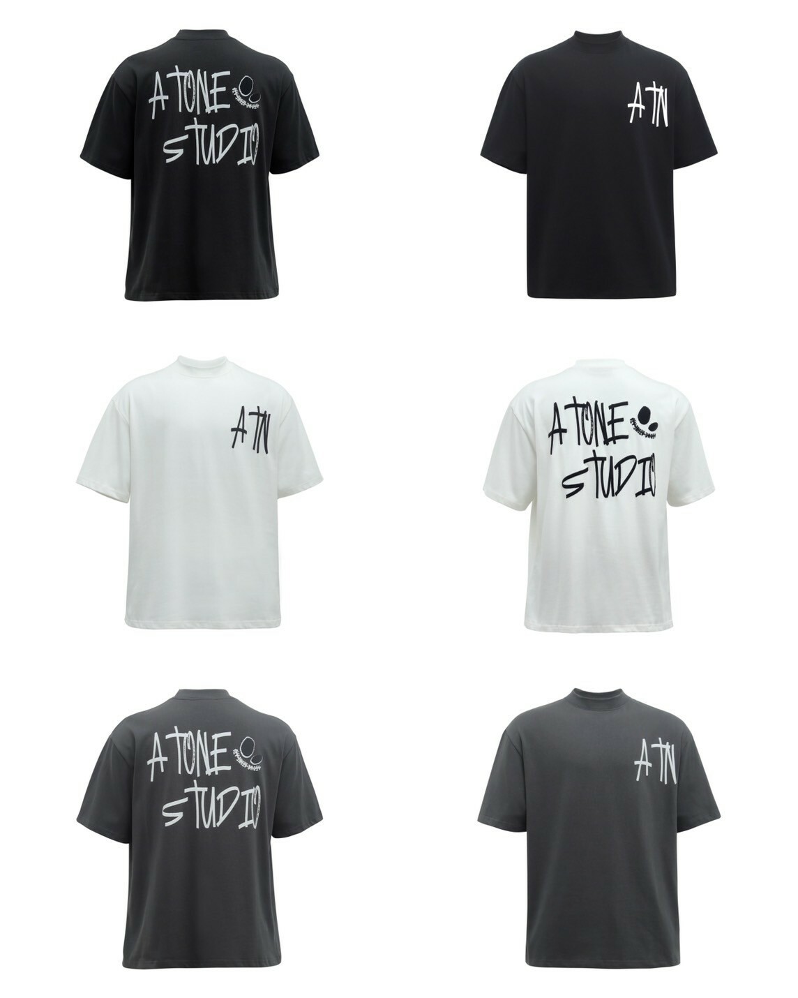 ATONE STUDIO 手繪字體Logo 塗鴉笑臉短袖 T 三色 ‘’ ATN Tee ‘’