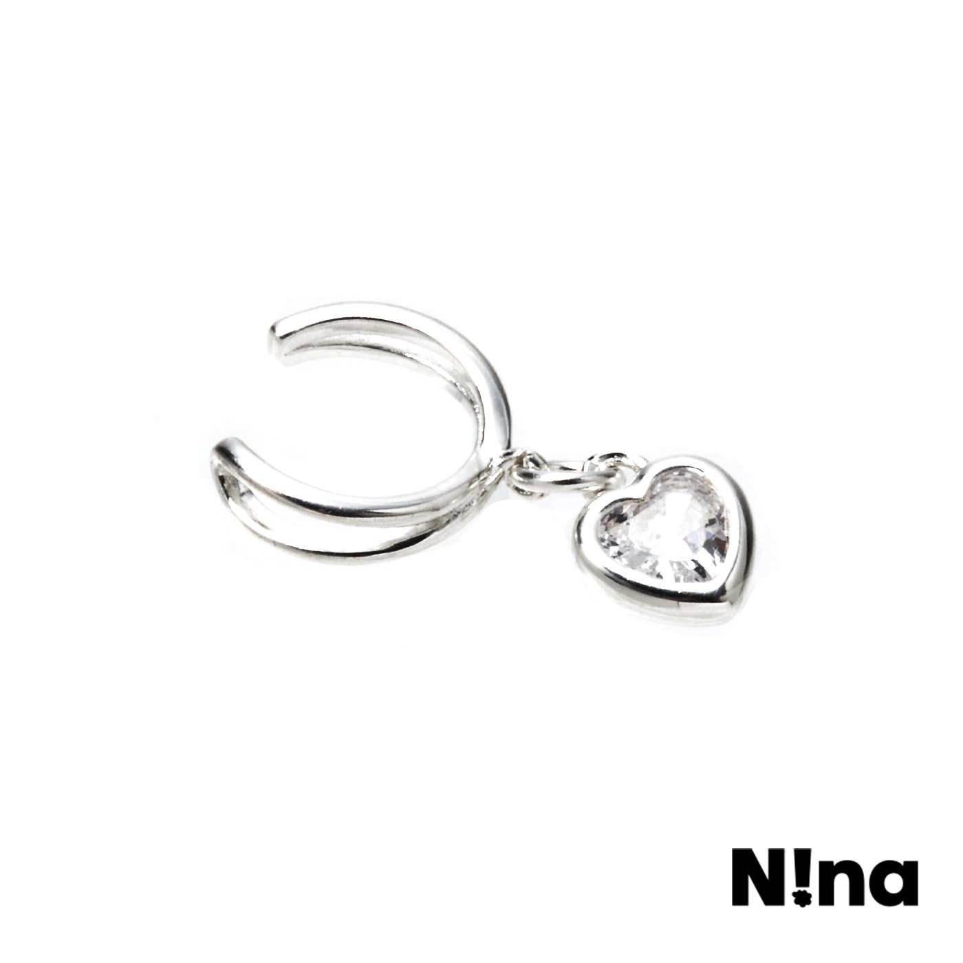 平價飾品,Nina聯名款,純銀,愛心,耳扣