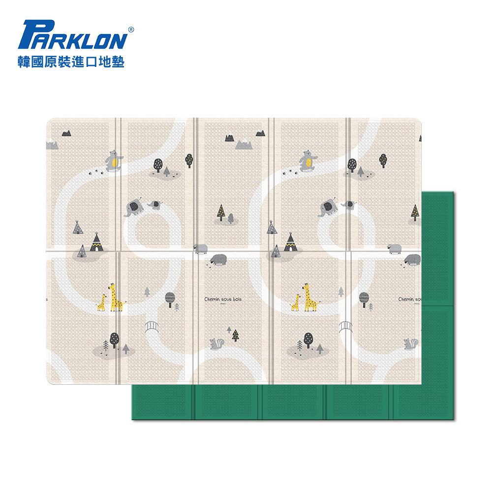 【PARKLON】韓國帕龍PE單面攜帶型摺疊地墊 / 野餐墊 - 動物森林 (附提袋)