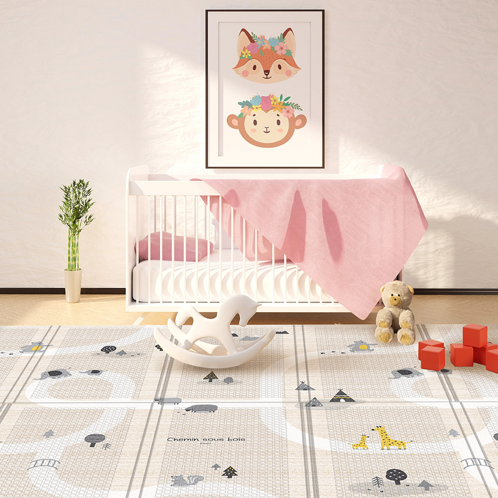 【PARKLON】韓國帕龍攜帶型摺疊地墊 / 野餐墊 - 動物森林 (附提袋)