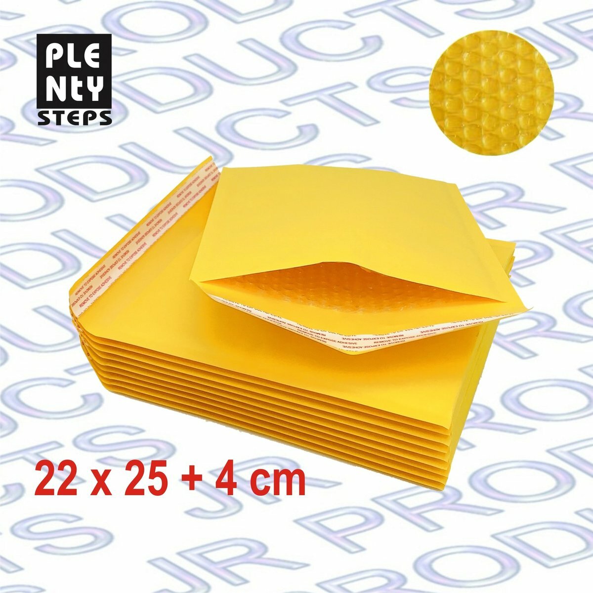 22x25cm 防潮防震保密氣泡公文袋, 10個【實惠裝】黃色