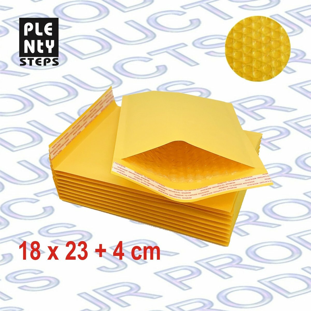 18x23cm 防潮防震保密氣泡公文袋, 10個【實惠裝】黃色