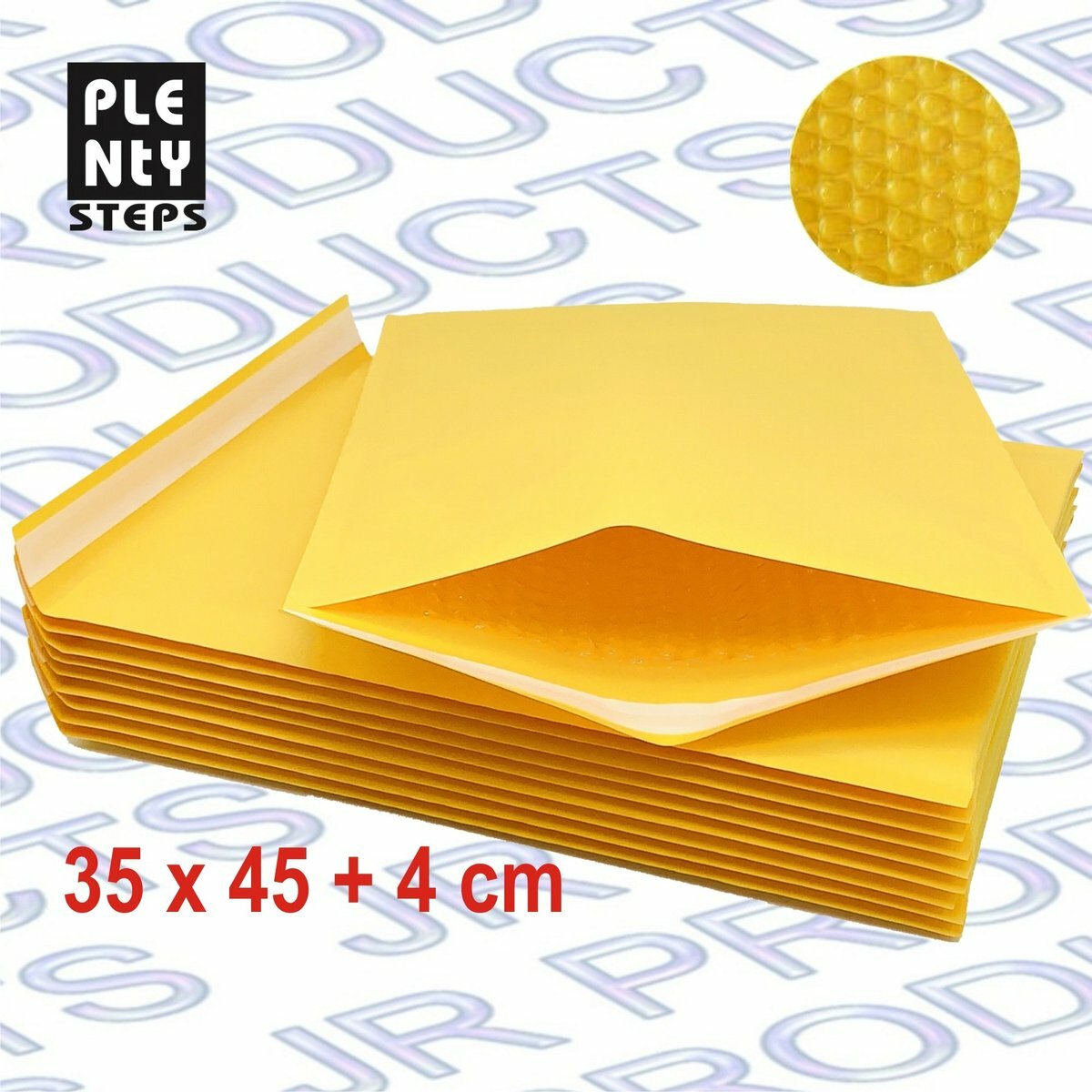 35x45cm 防潮防震保密氣泡公文袋, 10個【實惠裝】黃色