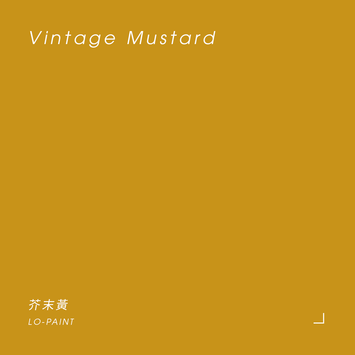 芥末黃 Vintage Mustard｜風格油漆