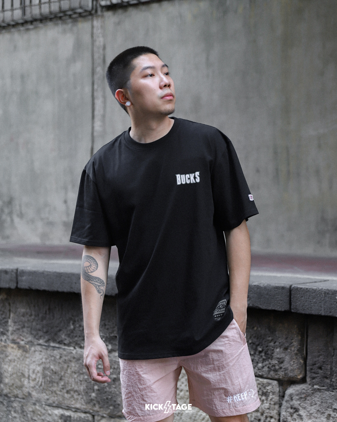 **特價商品售出不退換**Mitchell & Ness NBA BIG BOX TEE 黑色 七隊 LOGO 短袖 短T【MNTS041】