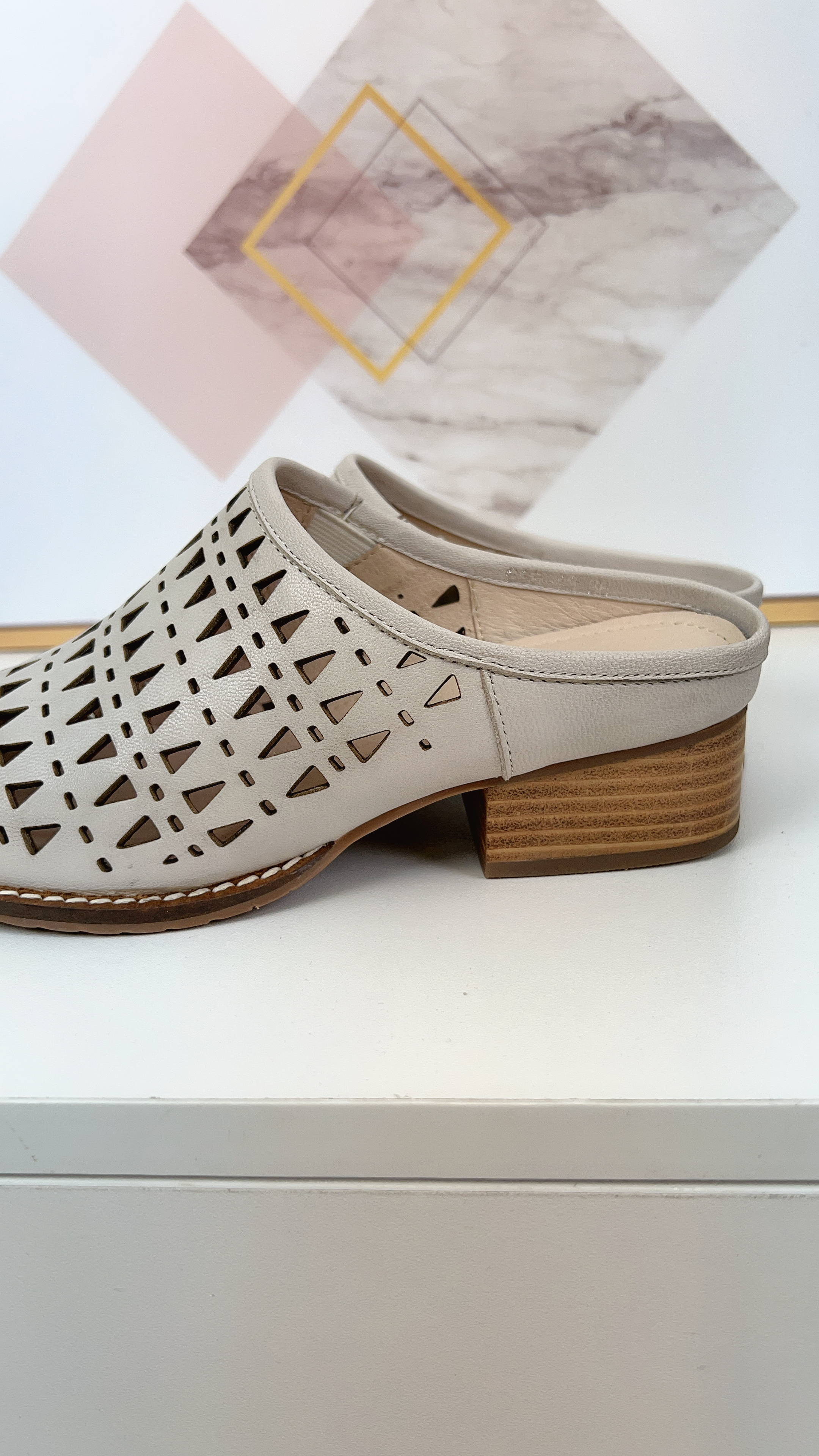 (Q) 意大利羊皮高跟拖鞋 (後高約1吋)(正常碼) 638-13 #2803