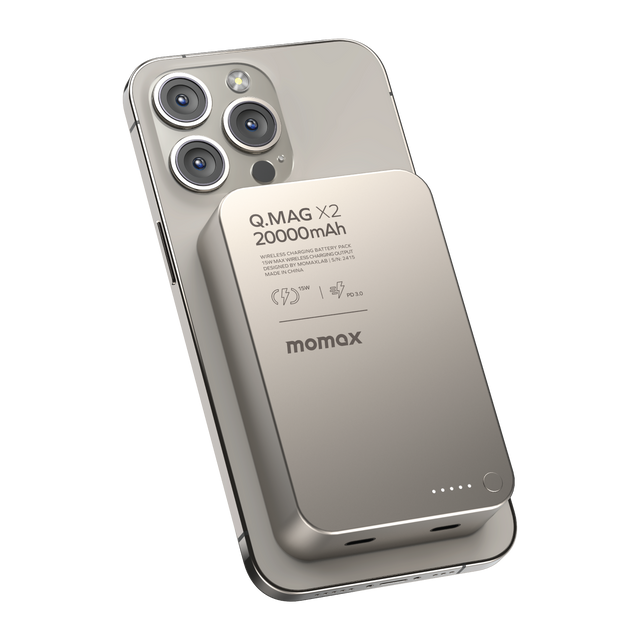 Momax Q.MAG X2 20000mAh超薄磁吸流動電源 - 第二代 IP133