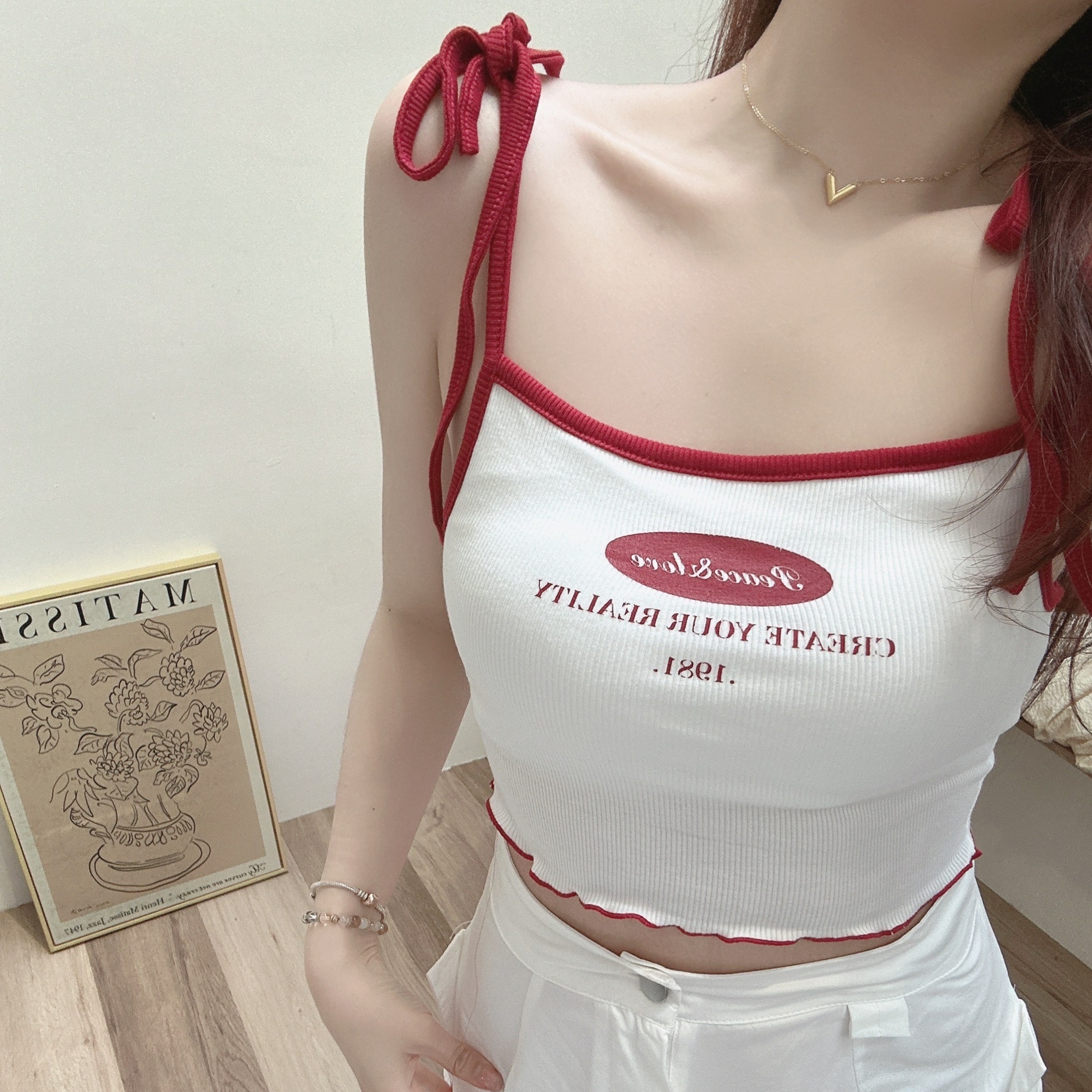 美式木耳邊綁肩bratop/二色