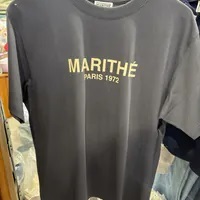 [S] MARITHE REGULAR LOGO TEE,CHARCOAL, 1MG24STS126-CRC (SMR84)