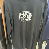 [S] MARITHE CLASSIC LOGO LONG SLEEVE,BLACK, 1MG24CLS101-BLK (SMR88)