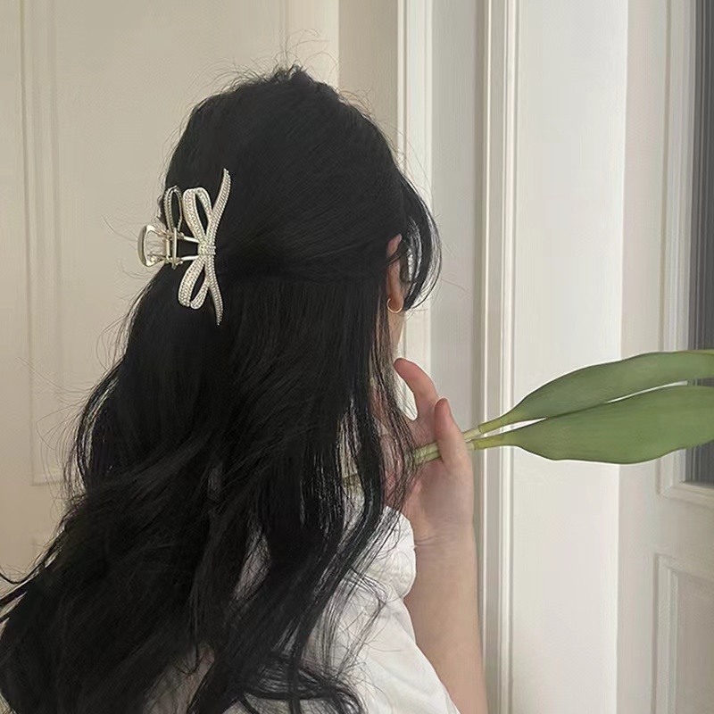 006滿鑽蝴蝶結半頭夾