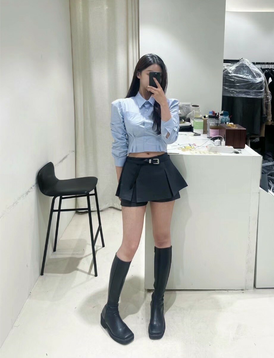 短A字褲裙(不含腰帶)