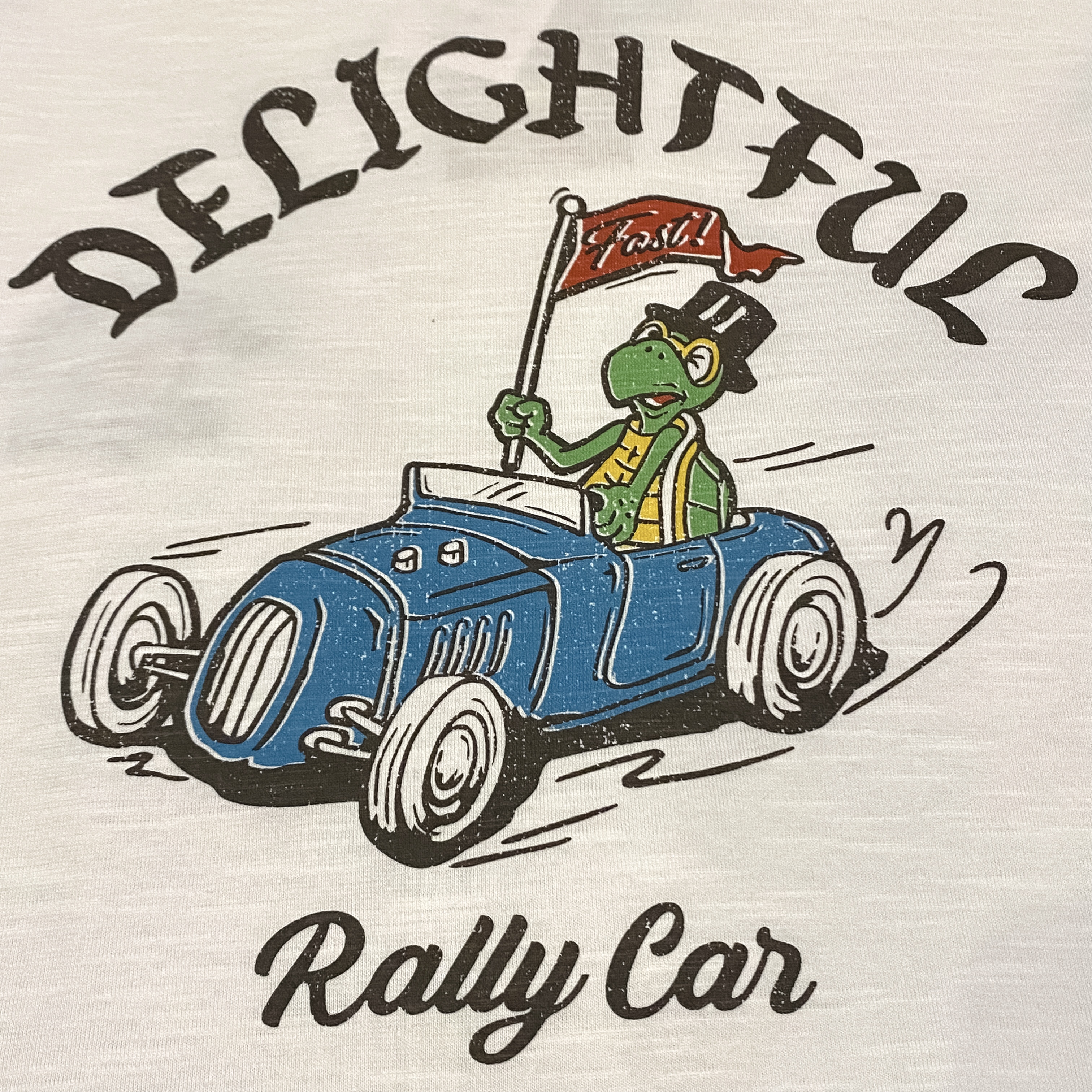 【日貨】烏龜賽車平紋布短TEE