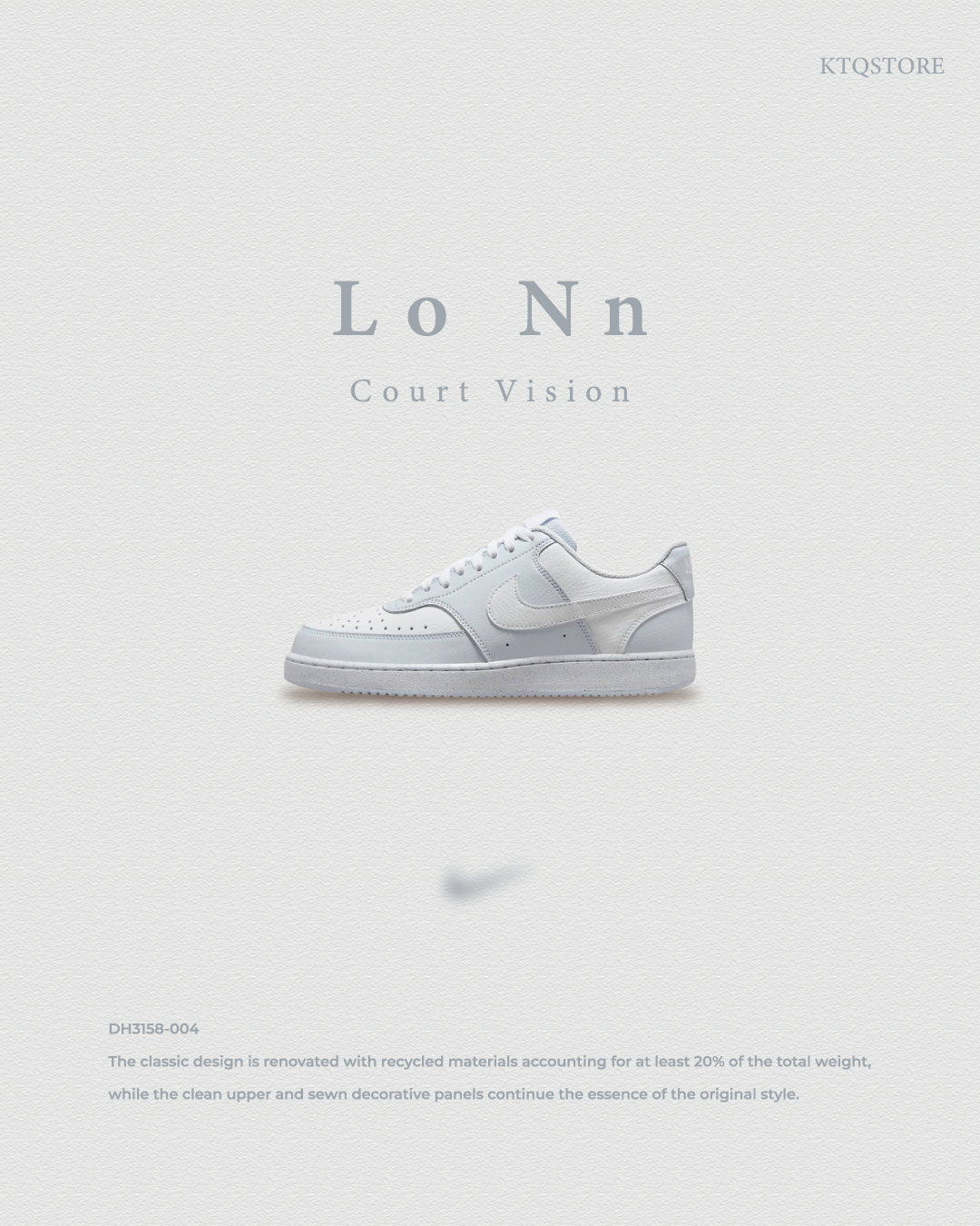 KTQ STORE ‧ Nike Court Vision Lo Nn 冰藍 冰雪 DH3158-004